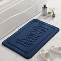 Axyaa Embossed Velvet Bathroom Floor Rug High Quality Non-slip Bath Mat