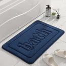 Axyaa Embossed Velvet Bathroom Floor Rug High Quality Non-slip Bath Mat