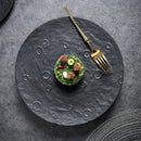 Axyaa Ceramic Steak Dinner Plate: Senior Sense Western Food Plate for Home & Hotel