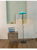 Axyaa Minimalist Pleated Fabric Floor Lamp for Living Room and Bedroom