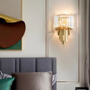 Axyaa Crystal Wall Lamp: Champagne Gold Light Luxury for Living Room, Bedroom, Dining Hall