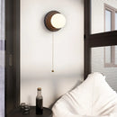 Axyaa Black Travertine LED Wall Light - Modern Nordic Bedside Lamp