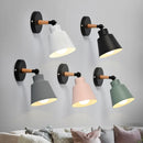 Axyaa Nordic Wood LED Wall Lamp: Modern Macaron Design for Bedroom, Living Room, and Corridor