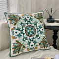 Axyaa Ethnic Floral Embroidered Pillowcase - Cotton Throw Cushion Cover