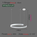 Modern LED Ring Chandelier for Dining and Living Room, Nordic Home Decor by Axyaa
