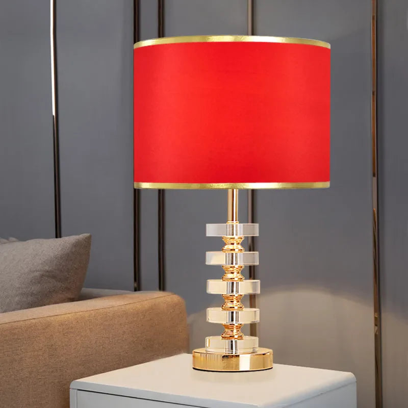 Axyaa Crystal Table Lamp: Modern American Style for Living Room and Bedroom