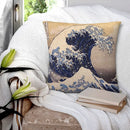 Axyaa Great Wave Off Kanagawa Decorative Pillowcase Cover for Sofa