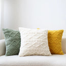 Fuzzy Short Wool Fleece Throw Pillow Cover for Sofa, Axyaa Branded Square Patterned Plush Cushion
