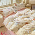 Axyaa Soft Double-Layer Cotton Quilt Cover Set with Pillowcase
