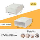 Axyaa Wardrobe Drawer Organizer Clear Plastic Stackable Storage Box