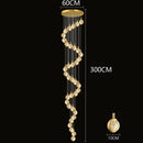 Axyaa Crystal Chandelier Stair Pendant Lamp Living Room Interior Lighting