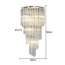 Axyaa Nordic Luxury Black Crystal Wall Lamp LED Bedroom Living Room Bedside glGenfluencer
