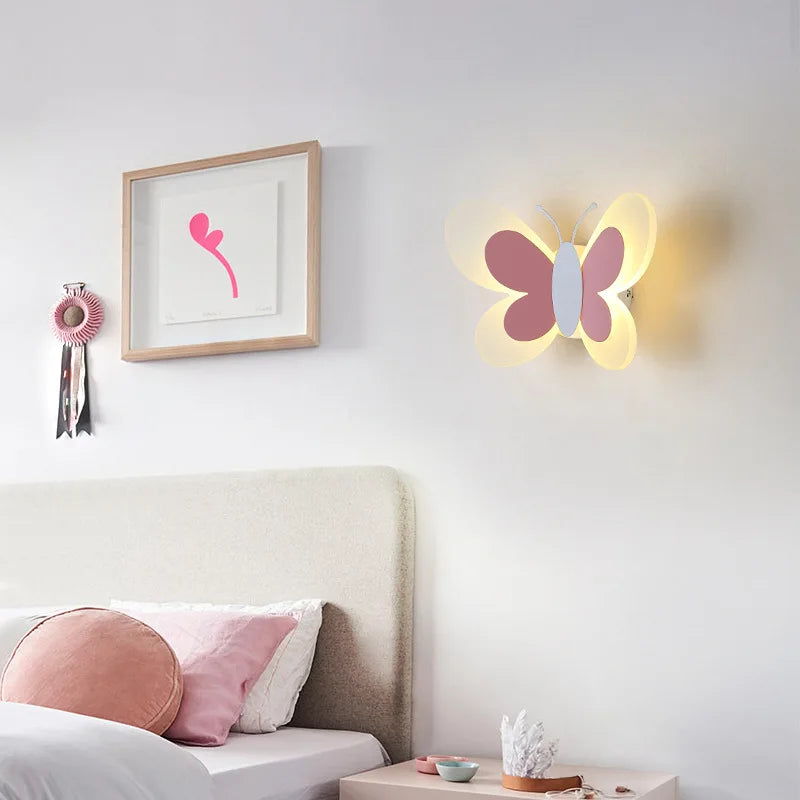 Axyaa Butterfly Cartoon Kids Room Lamp - Creative, Energy-Saving, Wall/Ceiling Light