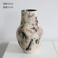 Axyaa Handcrafted Ceramic Vase: Wabi-Sabi Modern Art Sculpture for Flower Arrangement