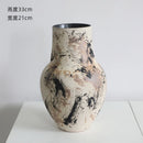 Axyaa Handcrafted Ceramic Vase: Wabi-Sabi Modern Art Sculpture for Flower Arrangement