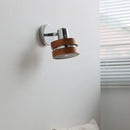 Axyaa Iron Wood LED Wall Light with Pull Chain Switch