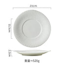 Axyaa Striped Ceramic Plate Set for Molecular Cuisine and Restaurant Tableware