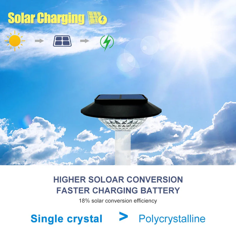 Axyaa Solar Garden Lights Outdoor RGB Warm White Landscape Decor Waterproof