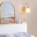 Axyaa Nordic Glass LED Wall Light Sconce with Pull Chain Switch