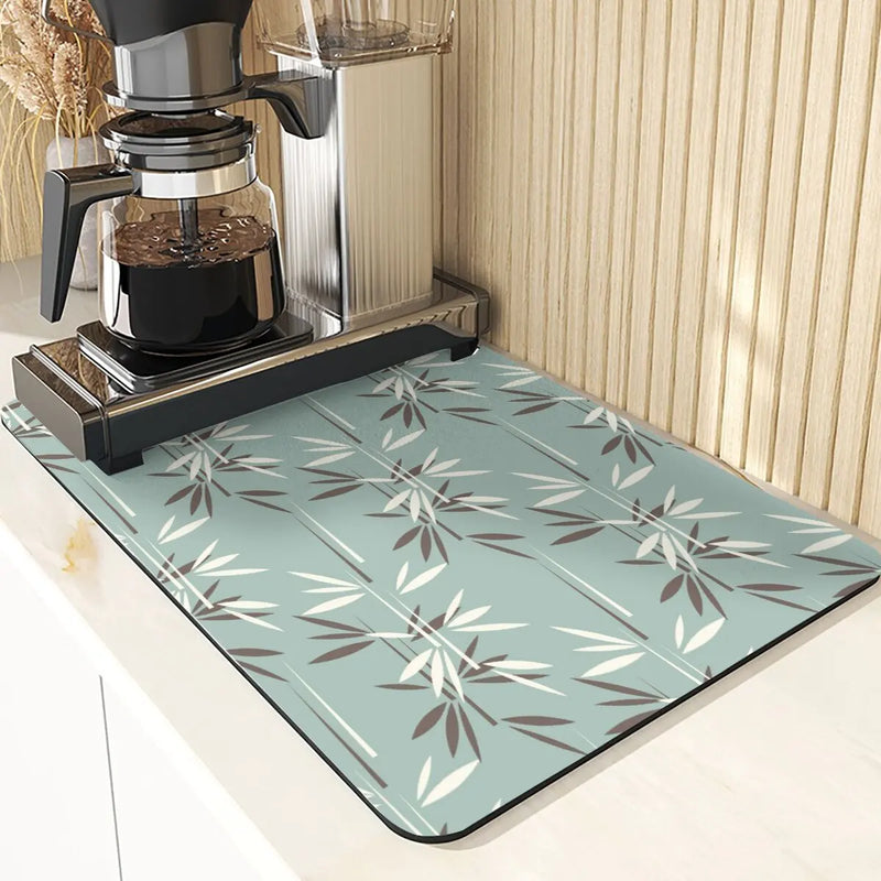Axyaa Chinese Style Flowers Pattern Cup Mat Set for Dining Table
