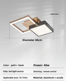 Axyaa Nordic LED Ceiling Lamp Aluminum Acrylic Flush Mount