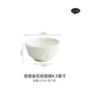 Axyaa High Grade Ceramic Dining Set - Bowls, Spoons, 4.5-inch Single Bowl