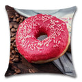 Axyaa Donuts Cushion Cover 45X45CM - Decorative Cotton Linen Pillow Case