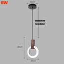 Axyaa Nordic LED Pendant Light: Stylish Ring Chandelier for Living Room, Dining Room, Bedroom