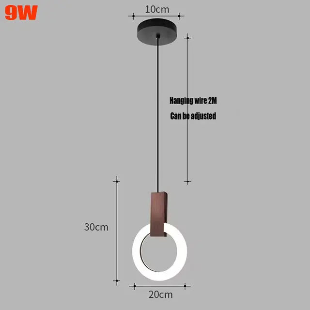 Axyaa Nordic LED Pendant Light: Stylish Ring Chandelier for Living Room, Dining Room, Bedroom