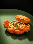 Axyaa Crab Shell Plate: Exquisite Ceramic Tableware for Fruit Salad and Kitchen Décor