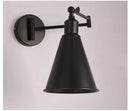 Axyaa Retro Folding Arm Wall Lamp for Bedroom, Living Room, Study - Antique Iron Design