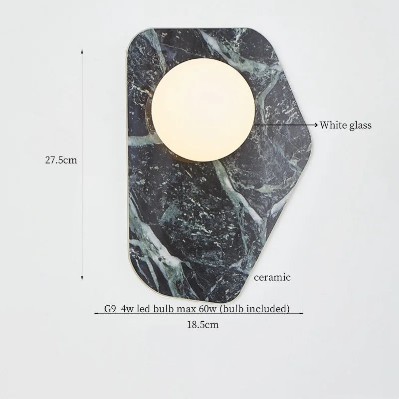 Axyaa Circular Ceramic LED Wall Lights - Nordic Modern Indoor Lighting