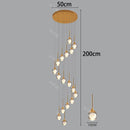 Axyaa Crystal Chandelier Stair Pendant Light Modern Living Room Interior Lighting