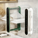 Axyaa Wall Mounted Clothes Hanger Organizer - Retractable Bathroom Balcony Storage Rack