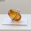 Amber Glass Vase Hydroponics Plant Pot | Axyaa Brand Room Aesthetic Floral Decor