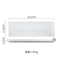 Axyaa Mosaic Texture Ceramic Sushi Dessert Sashimi Plates - Set of 4