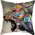 Axyaa Graffiti Street Art Pillow Covers - Home Decoration Lions David Lips Cover