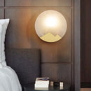 Axyaa Chinese Marble Wall Lamp: Copper Bedroom Study Living Room Background Light
