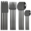 Axyaa Rose Gold Cutlery Set - 16-Piece Stainless Steel Dinnerware Flatware