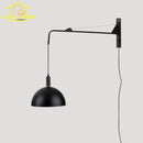 Axyaa Telescopic Swing Arm Wall Lamp LED E27 Long Pole Gold/Black For Home & Bar