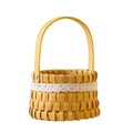 Axyaa Woven Rattan Flower Basket with Waterproof Lining and Handle