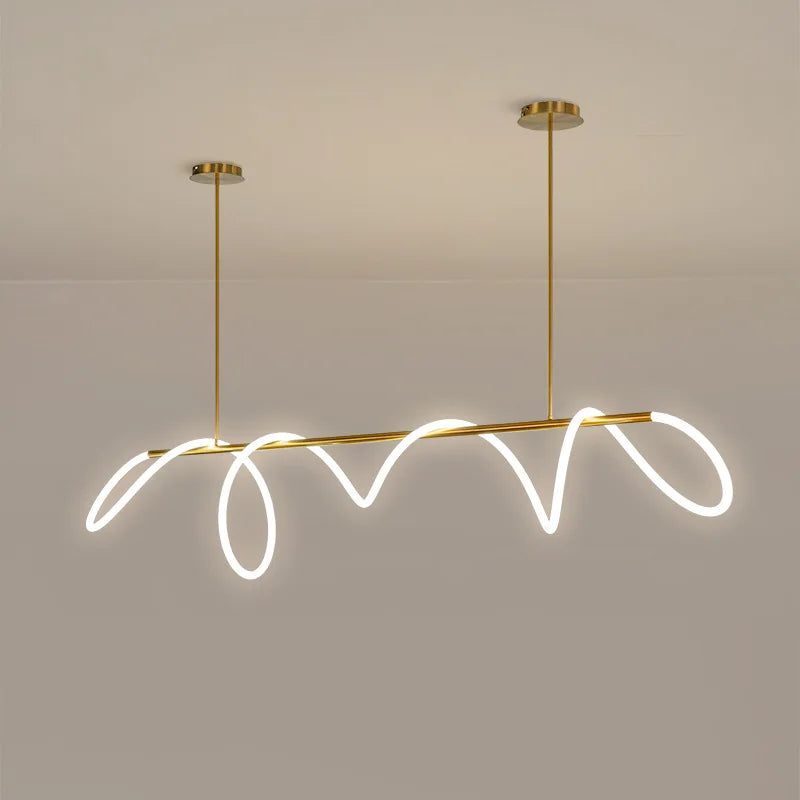 Modern LED Ceiling Chandelier by Axyaa - Stylish Suspension Pendant Light for Dining Room