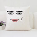 Axyaa Man Face Print Plush Cushion Cover 50x50cm