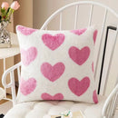 Axyaa Green Heart Pattern Pillow: Modern Home Decor for Living Room, Removable Washable Crescent-Shaped Cushion