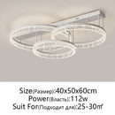 Axyaa LED Ring Chandelier Remote Control Ceiling Lamp for Home Décor