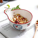 Axyaa Ceramic Breakfast Bowl - Small Family Cereal Baby Food Dish