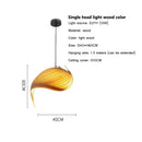 Axyaa Wing Maple Pendant Lamp Handmade Pleated Wooden Hanging Light Japanese Style