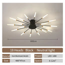 Axyaa Fan-shaped LED Ceiling Lamp: Modern Nordic Design for Stylish Indoor Lighting