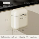 Axyaa Cream Wall-mounted Kitchen Trash Can with Lid for Food Waste