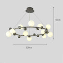 Axyaa Elegant Salon Chandelier Pendant Light Fixture for Dining Room & Indoor Lighting